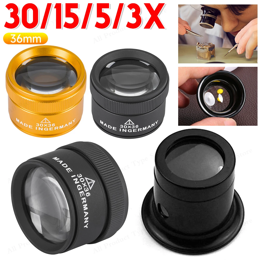 コインスタンプ用拡大鏡ジュエリーウォッチ修理ツール、モノクル拡大鏡、拡大鏡、光学レンズ、