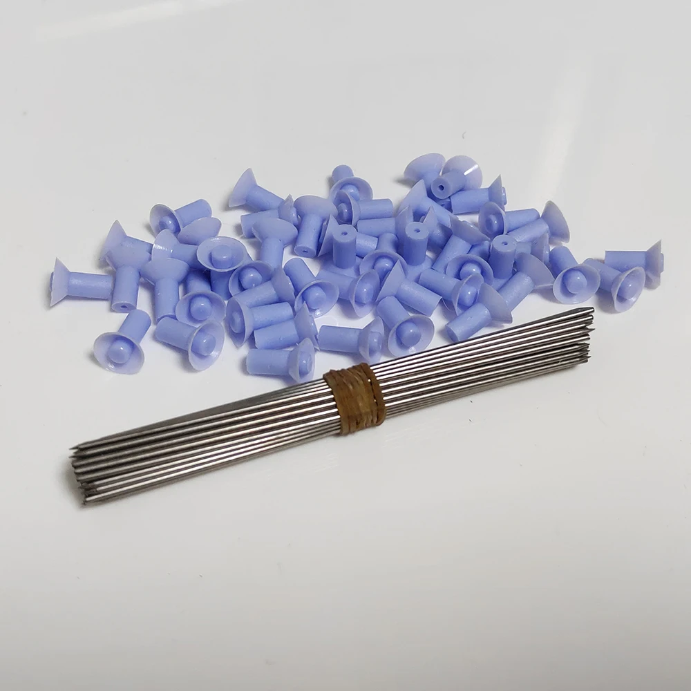 Archery 50Pcs Steel 10cm Darts Needles with Rubber Cap for indoor outdoor .40 Caliber Blowpipe Fuel Equipment 2