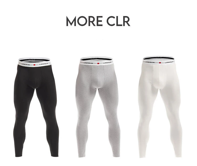 Description Picture 4 of itemMen Long Johns High Quality Cotton Slim Underwear Leggings Man Home Sheer Lounge Thermal Underwear Bottoms