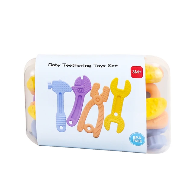 Baby Teether Educational Silicone Toy Newborn 0 12 Month Babies Care Rattle Teether for Kids Exercise Teeth Cartoon Style Toys 6