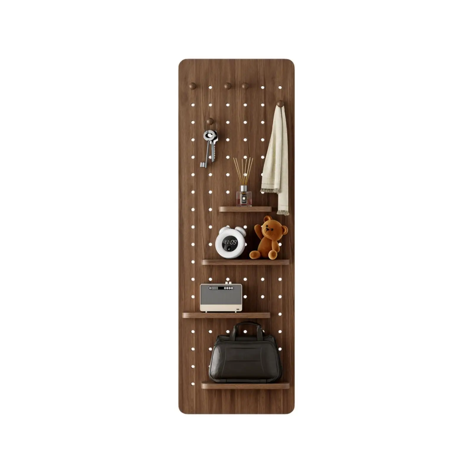 Wall Mounted Full Body Mirror with Storage Multifunctional Wooden Frame Mirror Panel for Living Room Bedroom