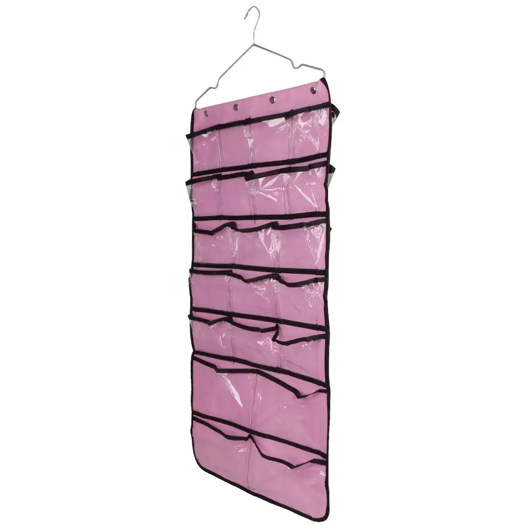 42-Pockets Hanging Closet Organizer Non-woven Fabric Wardrobe Space Saving Storage Holder