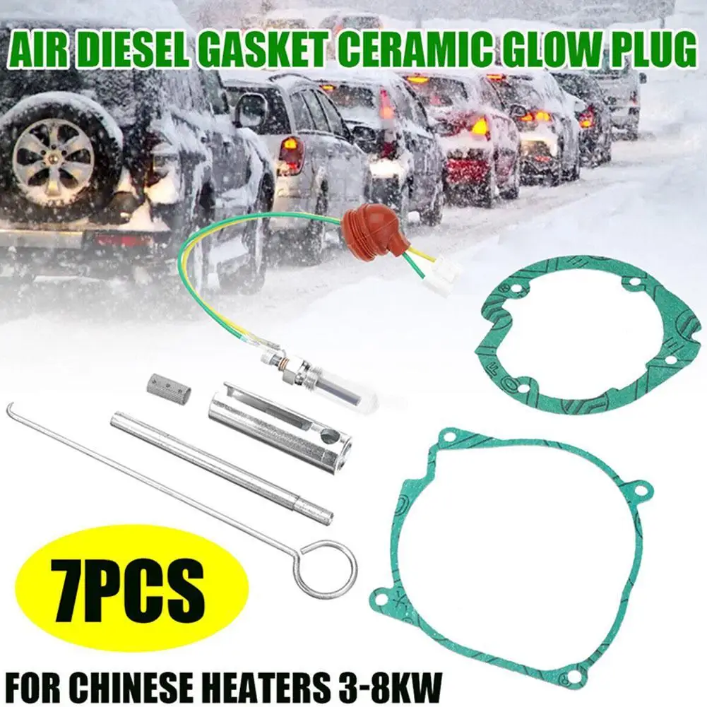 

7PCS Car Air Heater Gaskets Strainers 12V/24V Air Diesel Heater Plug Service Kit 5-8KW Air Diesel Parking Heater Repair Kit