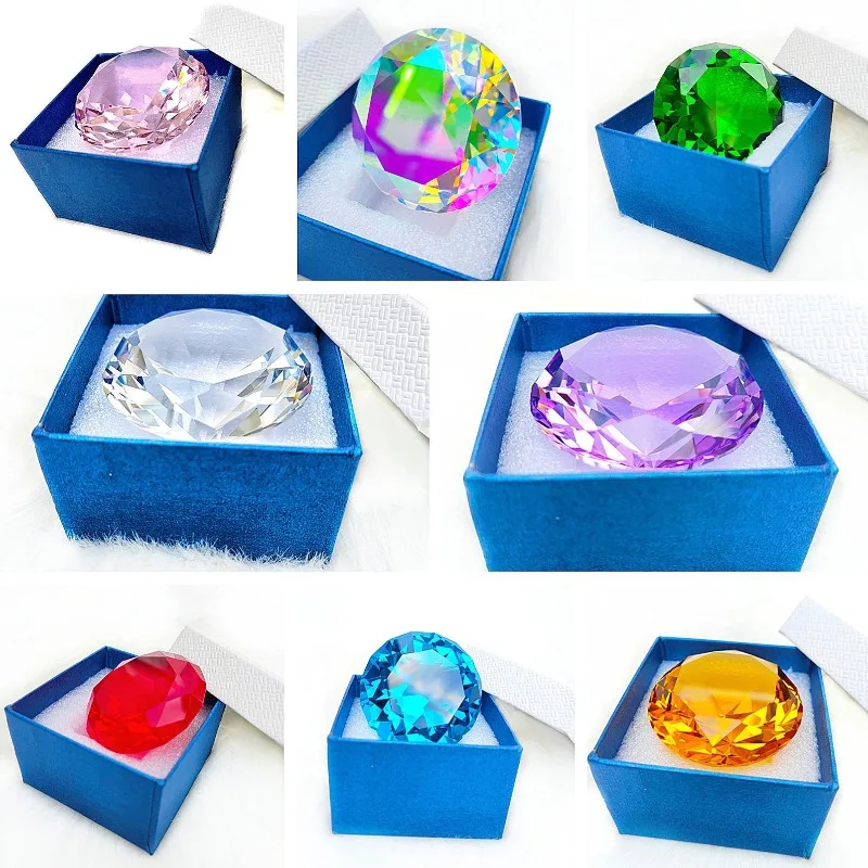 10Pc 20/25CM 크리스탈 다이아몬드 멀티 컬러 홈 장식 웨딩 장식 어린이 생일 테이블 설정 다이아몬드 모양의 종이 무게추