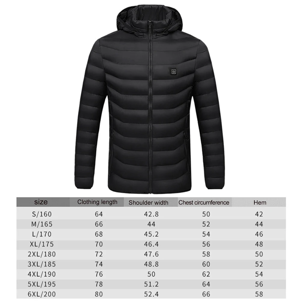 9 Heating Areas Vest Jacket Men Winter Electric Heated Vest Men USB Infrared Waistcoat S- 6XL For Sports Hiking Camping Unisex
