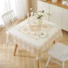 A-D18 Square tablecloth lace tablecloth hot stamping household square tablecloth 2