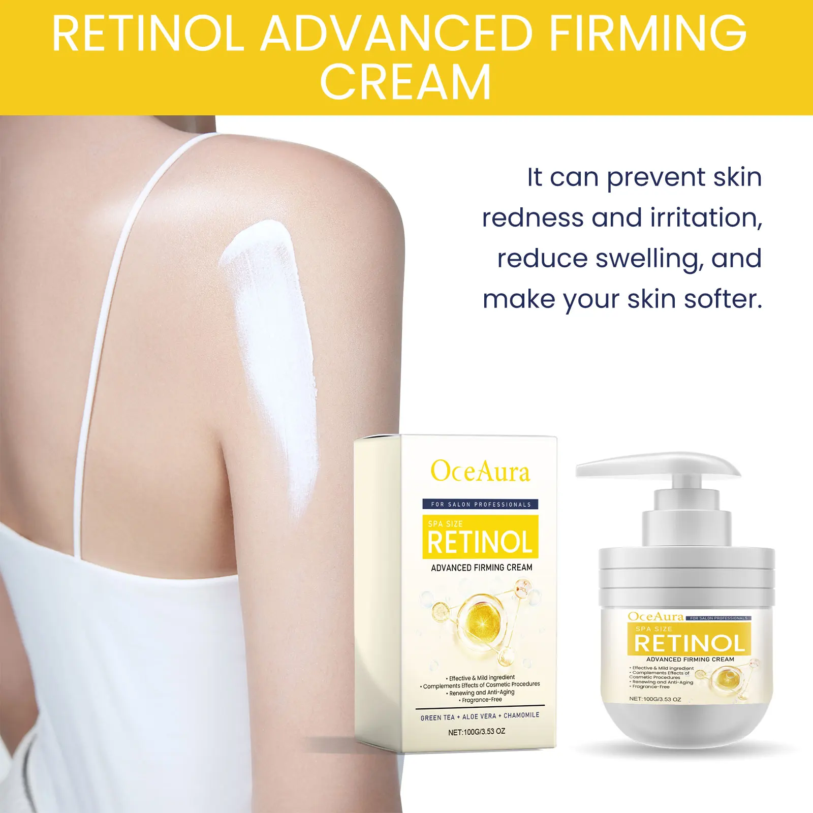 Retinol Body Firming Cream Improve Tighten Reduce Sagging Deeply Moisturize Fade Fine Lines Keep Lifting Body Brightening Lotion 5