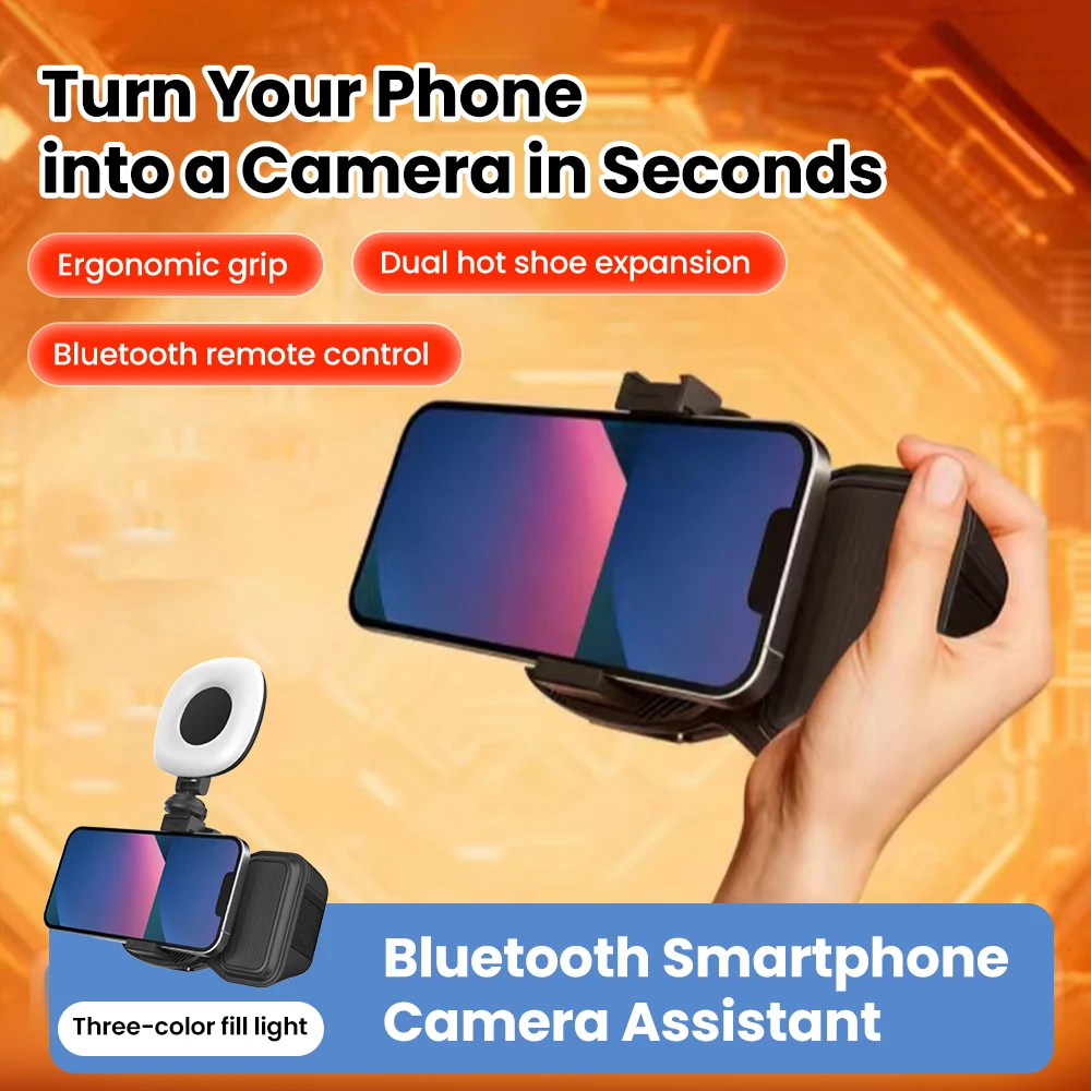 Wireless Bluetooth Stabilizer with Selfie Controller & Fill Light
