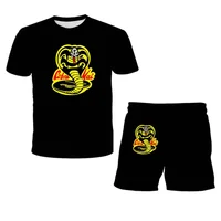 Cobra Kai Set 2023 Summer Baby Girls Clothes Children Clothing Set Boys T shirt Sweatshirt+Pants Tracksuit Suits For Kids Set 1