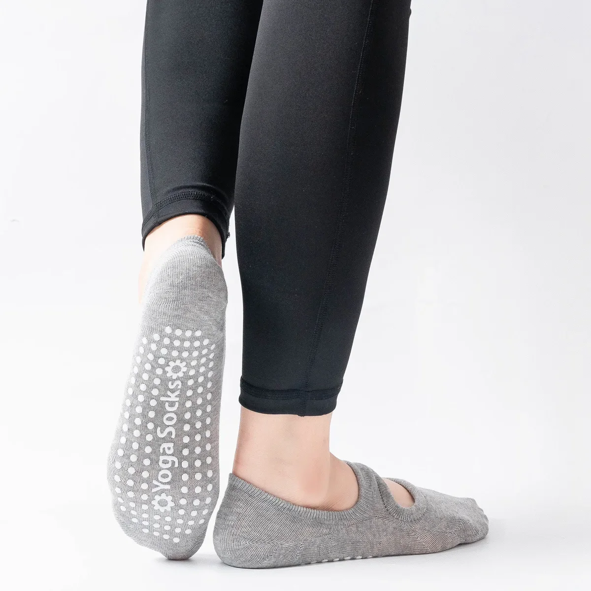 Silicone Non-slip Yoga Socks Women Large Size Backless Breathable Sports Socks Solid Color Cotton Invisible Floor Pilates yoga socks