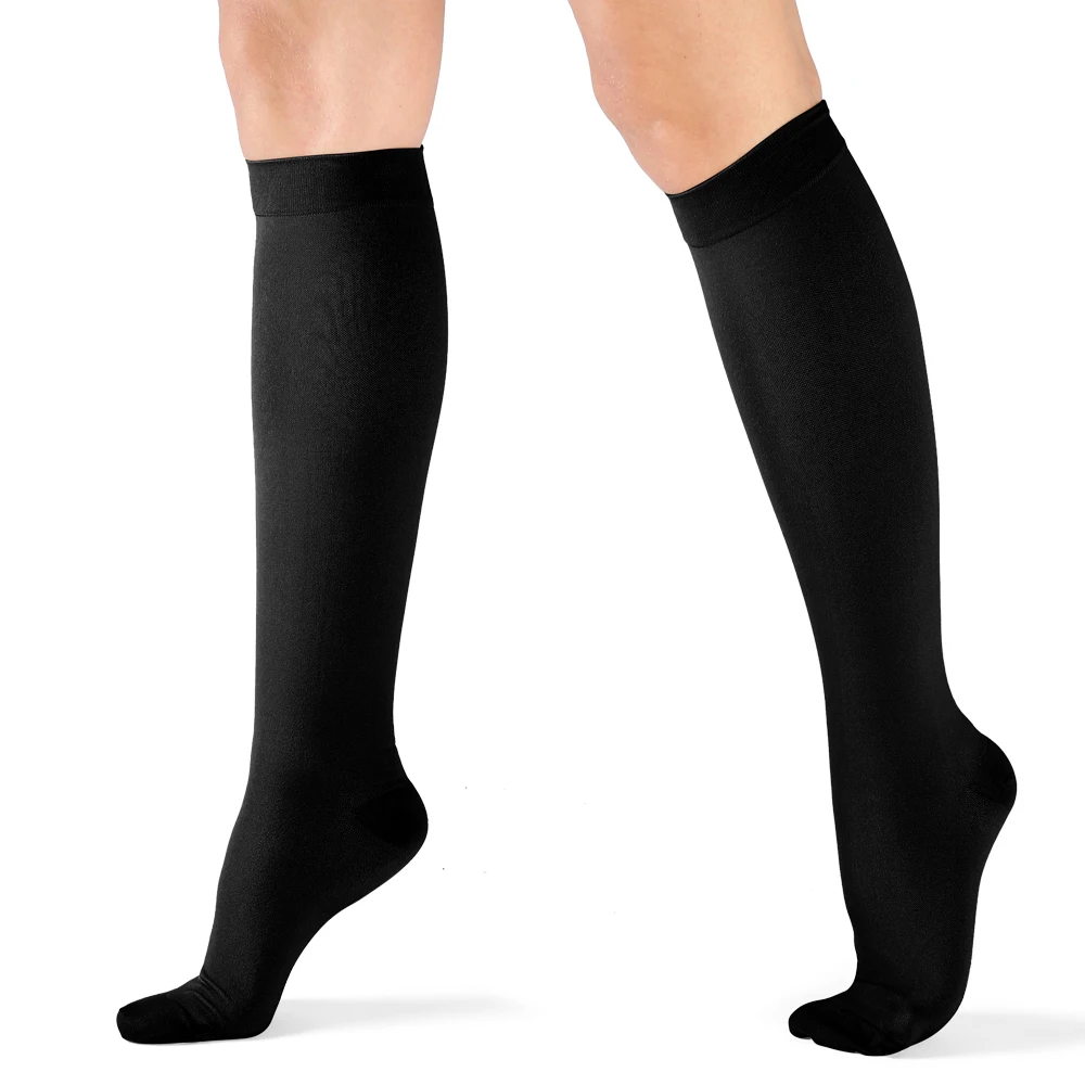 20-30 mmHg Compression Socks Knee High Close Toe-Effective For Varicose Veins,Provide Optimal Support For Running,Sports,Hiking,
