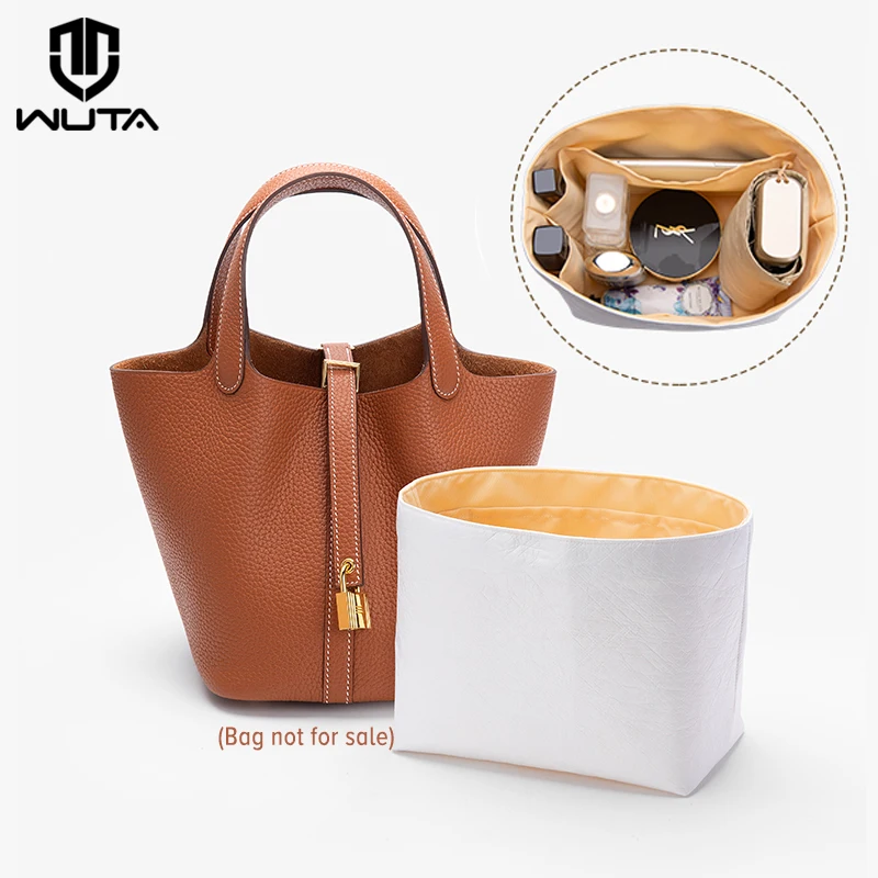 WUTA Bag Organizer For Hermes Picotin 18/22 Purse Insert Dupont Paper Travel Portable Handbag Liner Storage Bag Support Shaper