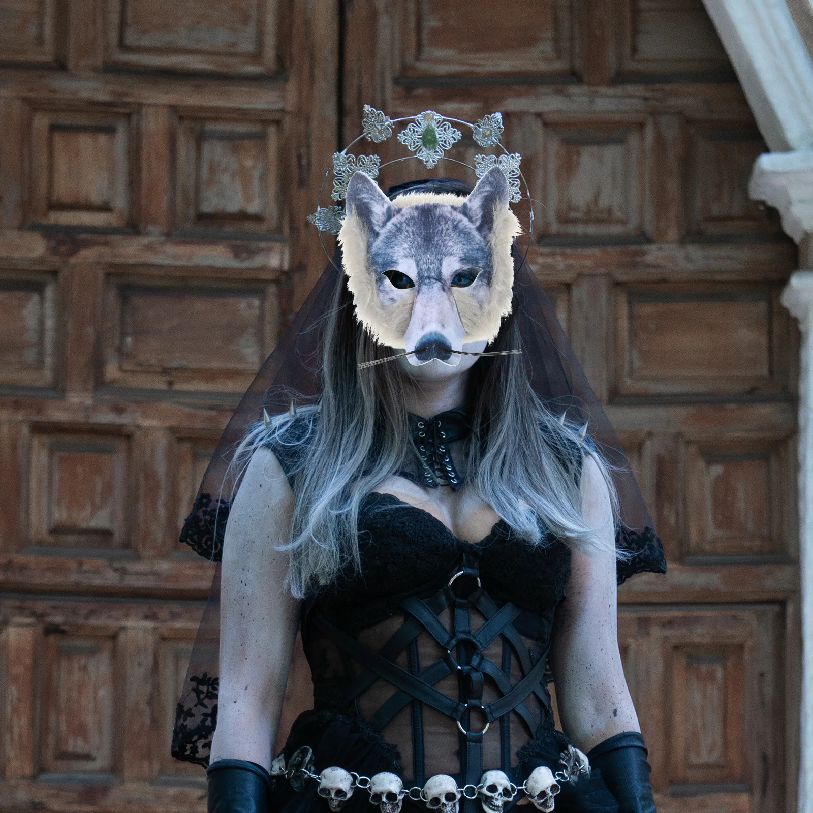 Creative Outdoor Decor Scary Wolf Mask for Halloween Party