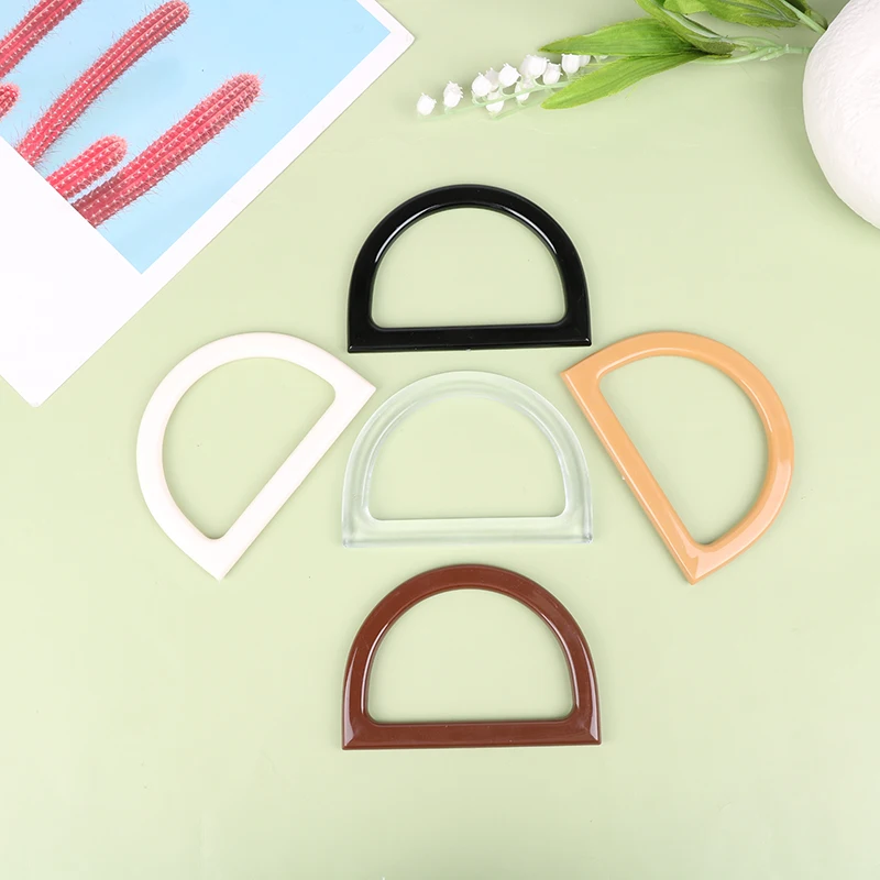 D-shaped Wooden Bag Handle Resin Ring Bag Handles Replacement Purse Luggage Handcrafted Accessories Woven Bag Handle