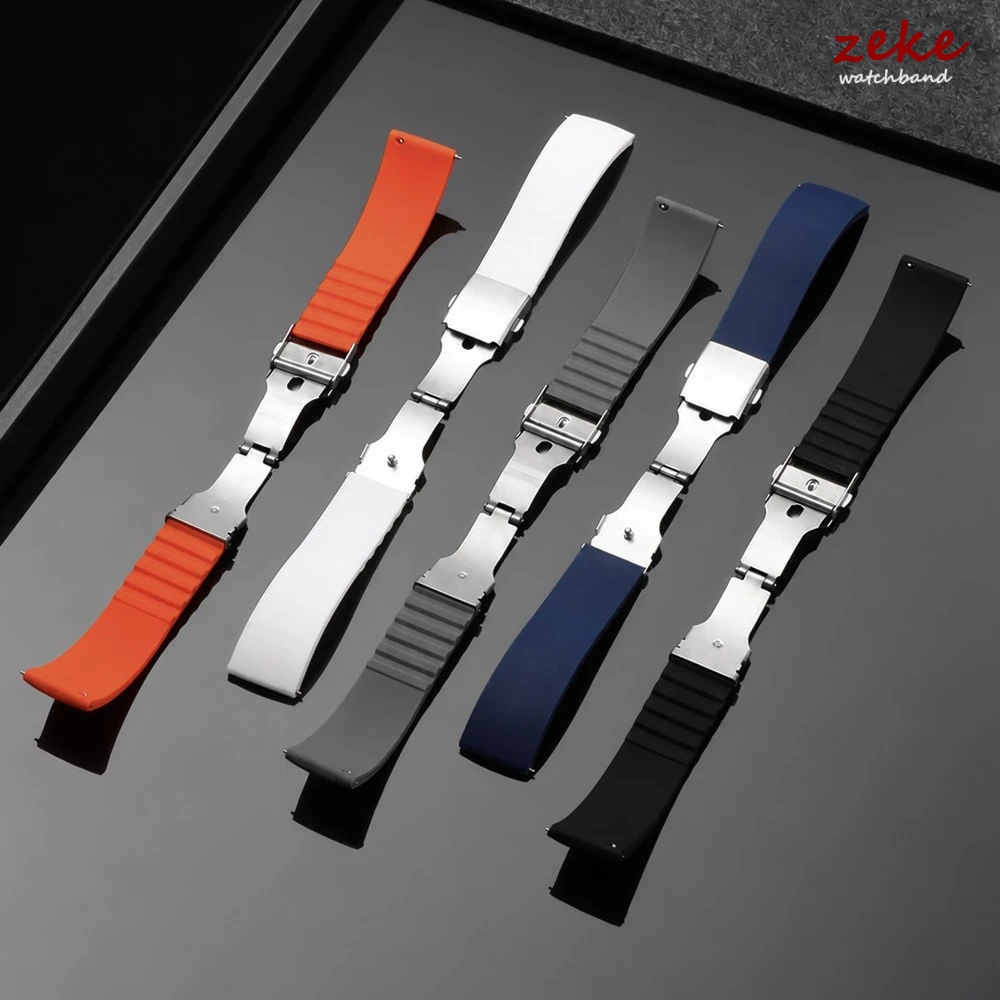 Universal Quick Release Waterproof Sport Silicone Watch Strap - Durable Rubber Wrist Band