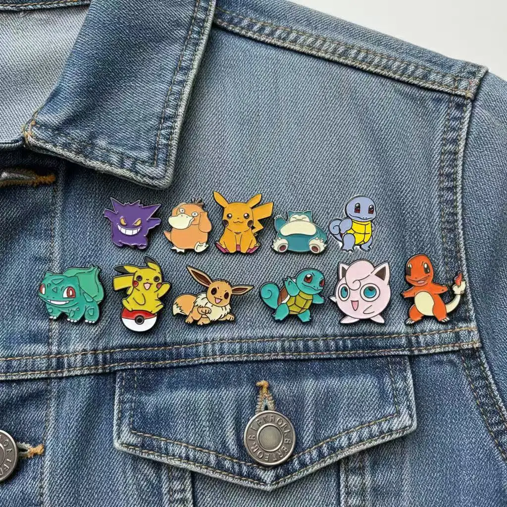 11-Piece Enamel Pin Set - Creative Bandage Brooches for Backpack and Clothing - Unique Metal Emblem Accessories Gift Set