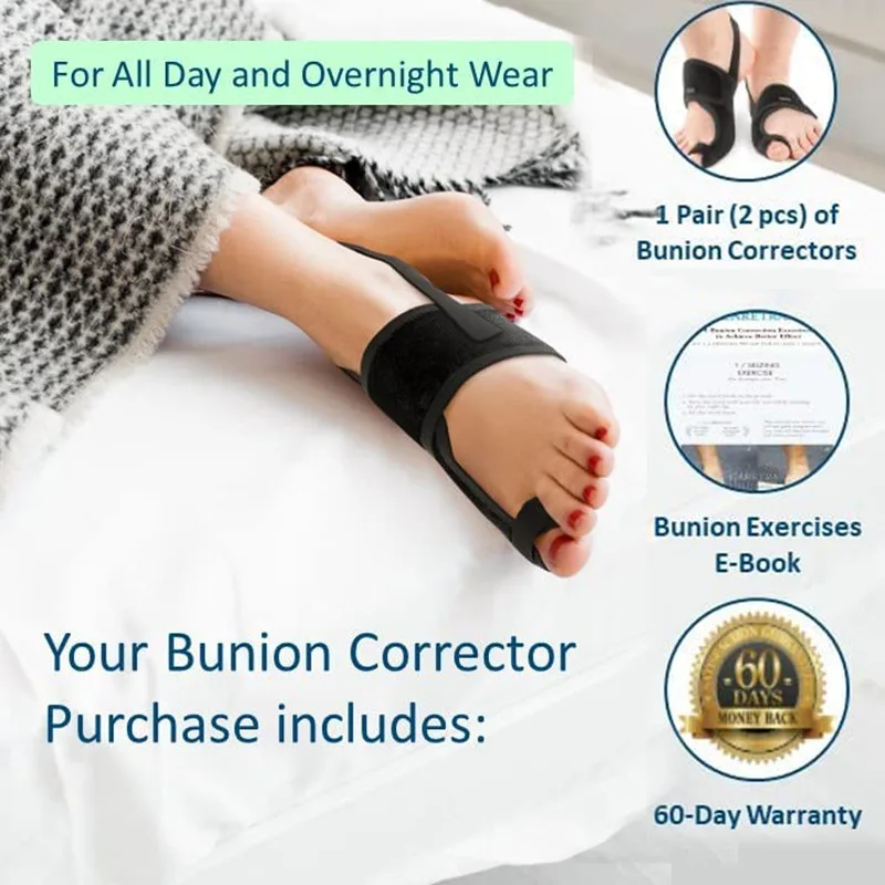 Orthopedic Bunion Splint Corrector Big Toe Separator Pain Relief Non-surgical Hallux Valgus Correction Hammer Toe Straightener 4