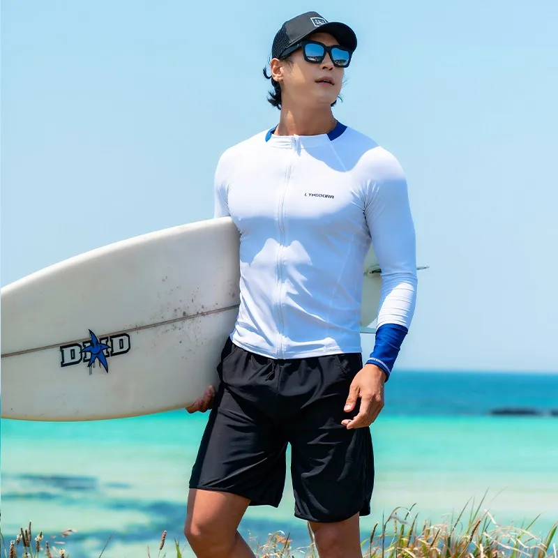 SAILBEE 남성용 러쉬 남성용 긴팔 수영복 플로트 슈트 탑 UV 수영 러쉬 가드 서핑 세일 드롭 배송