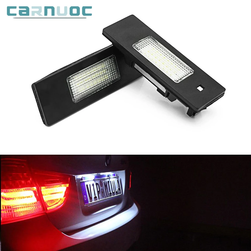 

2Pcs For BMW 1 Series E81 E87 E87N F20 F21 LED License Number Plate Light No Error 24SMD Car Lamps Car Light Source