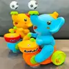 Drumming Elephant Toy, Music Light Drumming Toy Car Cute Toys Car Parent Child Elephant Toy Small Interactive Games Q6Y1 6