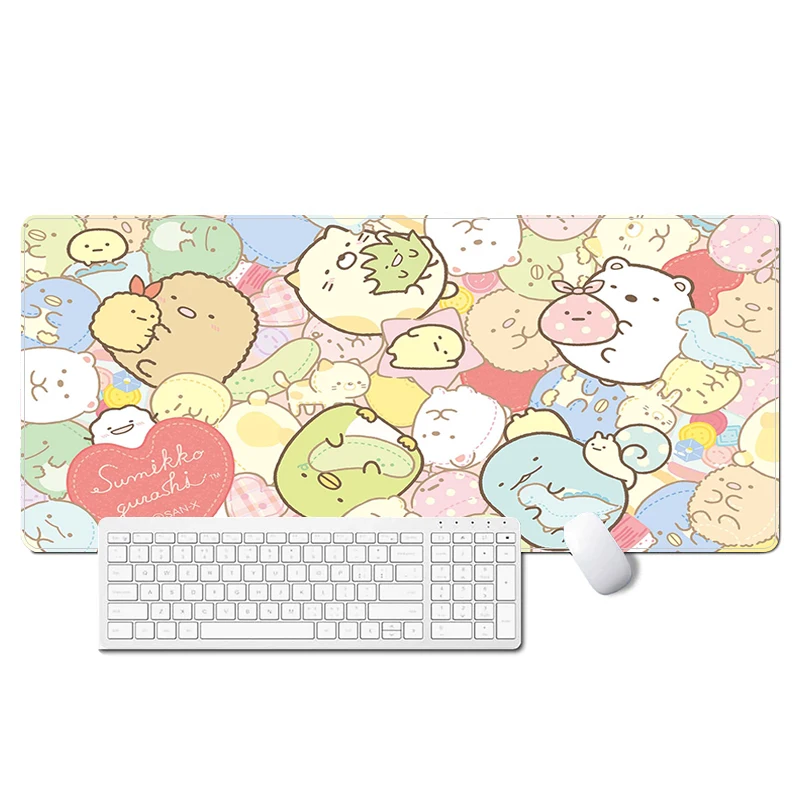 

Cute Sumikko Gurashi Mouse Pad Gamer Keyboard Pc Cabinet Carpet Kawaii Rubber Desk Mat Soft Computer Gaming Accessories Mousepad