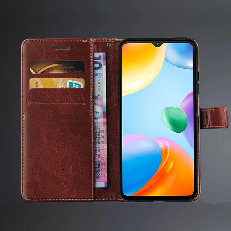 HAOYE Custodia Portafoglio In Pelle Per Xiaomi Redmi 10C – Con Slot Carte, Supporto E Chiusura Magnetica – Blu