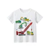 Jumping Meters Children's Summer T Shirts Dinosaur Print Hot Selling Short Sleeve Cartoon Toddler Tees Tops Boys Girls Clothing 6
