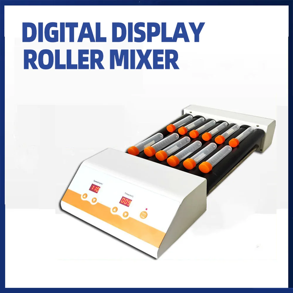 20~110rpm Blood Roller Mixer Horizontal Rotator Laboratory Equipment Digital Adjustable Medical Blood Tube Mixer Speed