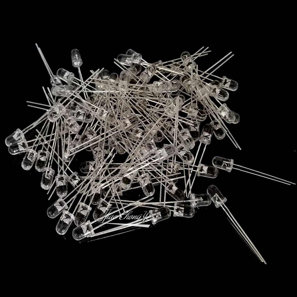 500 Stück LED Leuchtdioden 3mm – 5 Farben (Rot, Gelb, Blau, Grün, Weiß), Extra Hell, 20mA, 3V LED Dioden Sortiment für Wissenschaft, DIY, Heimwerker & Elektronikprojekte