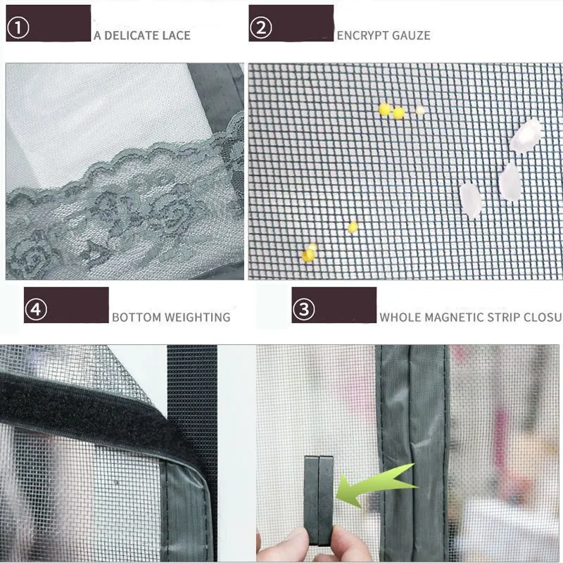 Rideaux,Moustiquaire Magnétique D'été Anti Mouches,rideau De Porte En Maille à Fermeture - Type