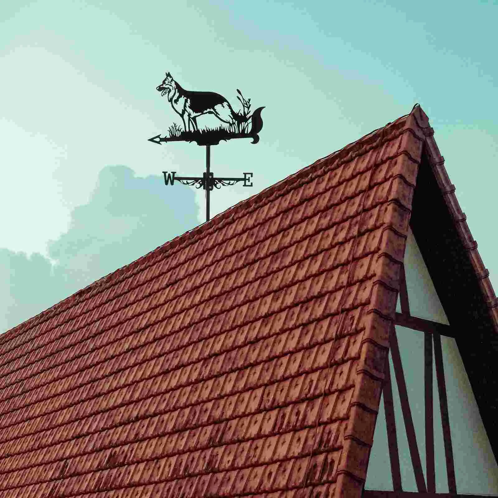 Szélkiláttyú Vintage Dekoráció Időjárási Lapátok Tetők Lapátkerti Termék Fém Kakas Weathervane Vas Szél Szobrok - Image 2