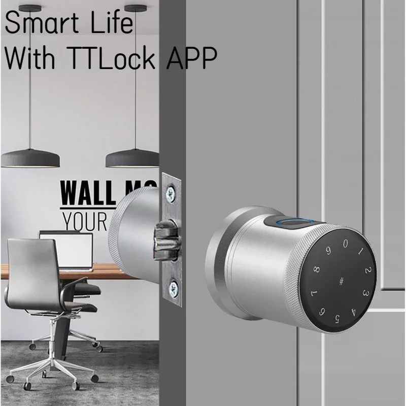 

TTLock APP Smart Cylinder Lock Electronic Bluetooth APP Remote Biometric Fingerprint Lock Anti-Theft Security Home Door Lock