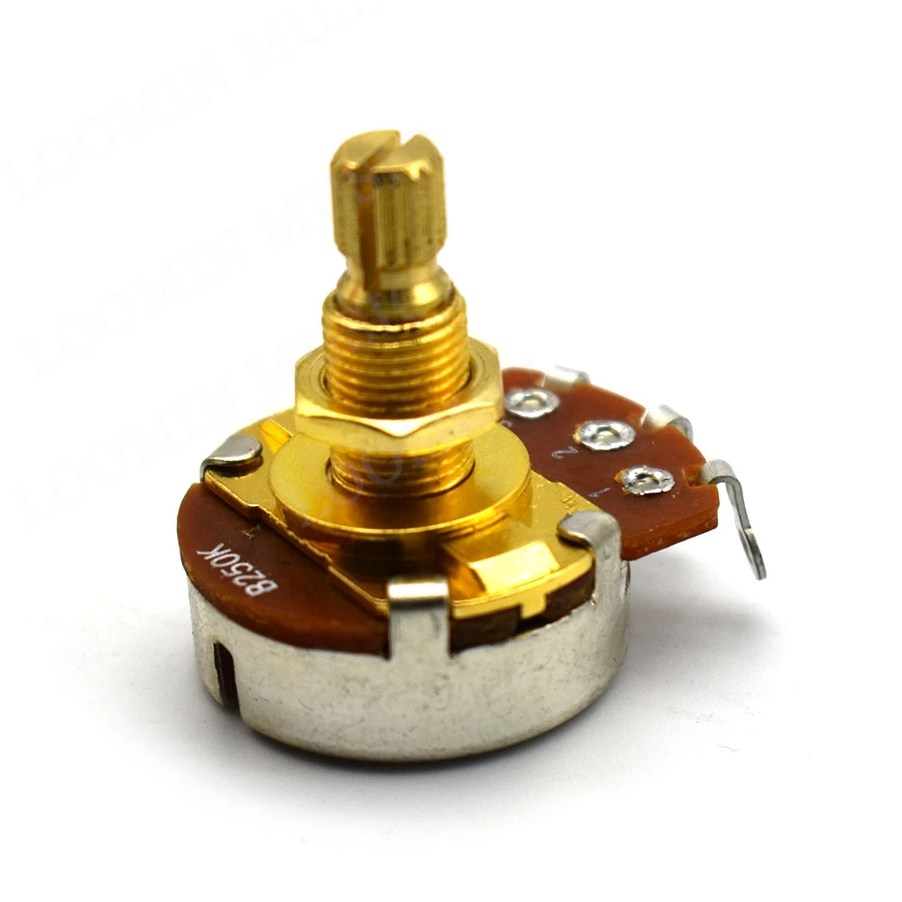 Guitar Potentiometers 2 Pcs 18MM A500K B500K A250K B250K For Guitar Parts guitar potentiometer