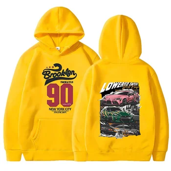 2025 جودة عالية فضفاضة أزياء عارضة العصرية الهيب هوب سباق طباعة للجنسين البلوز البلوز 2