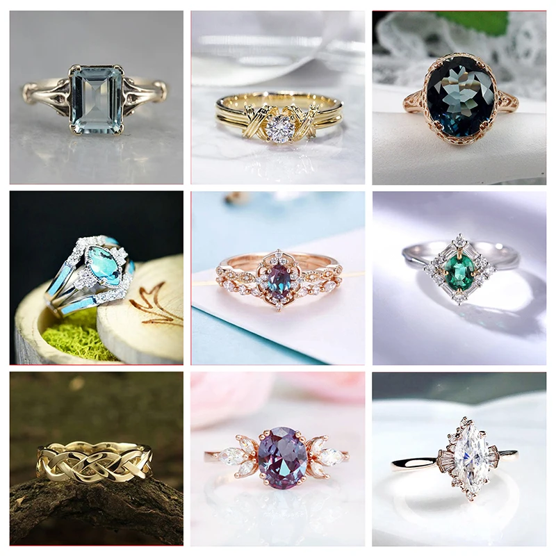 Luxurious Shining Crystal Stone Female Ring Bridal Engagement Banquet Wedding Memorial Jewelry Gift wedding rings finger rings engagement rings fashion ring crystal rings stone rings
