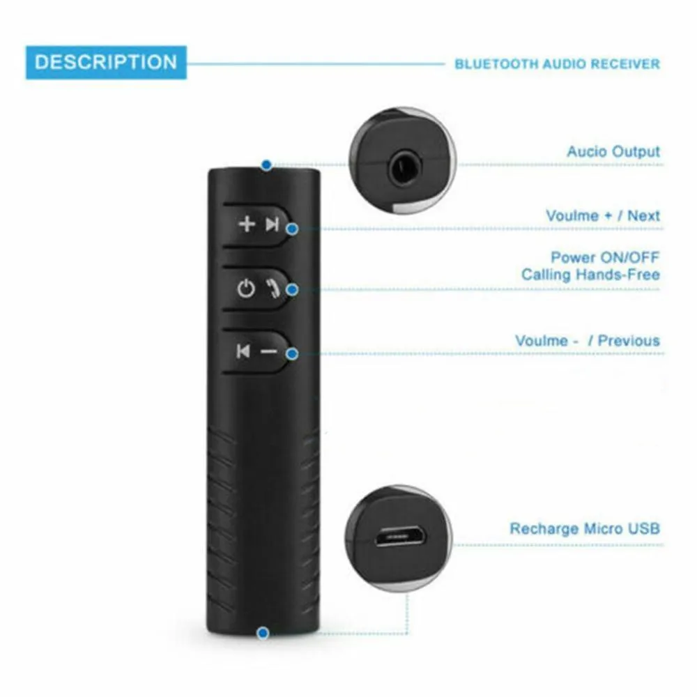 Wireless Bluetooth Car Audio Receiver Adapter