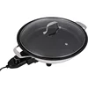 Electric Skillet By Cucina Pro -18/10 Stainless Steel,Frying Pan with Non Stick Interior,Glass Lid,12" Round,Temperature Control 2