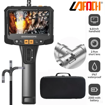 360 ° rotating dual-lens endoscope, 3.9MM 5-inch IPS endoscope inspection camera, automotive mechanical industrial endoscope 1