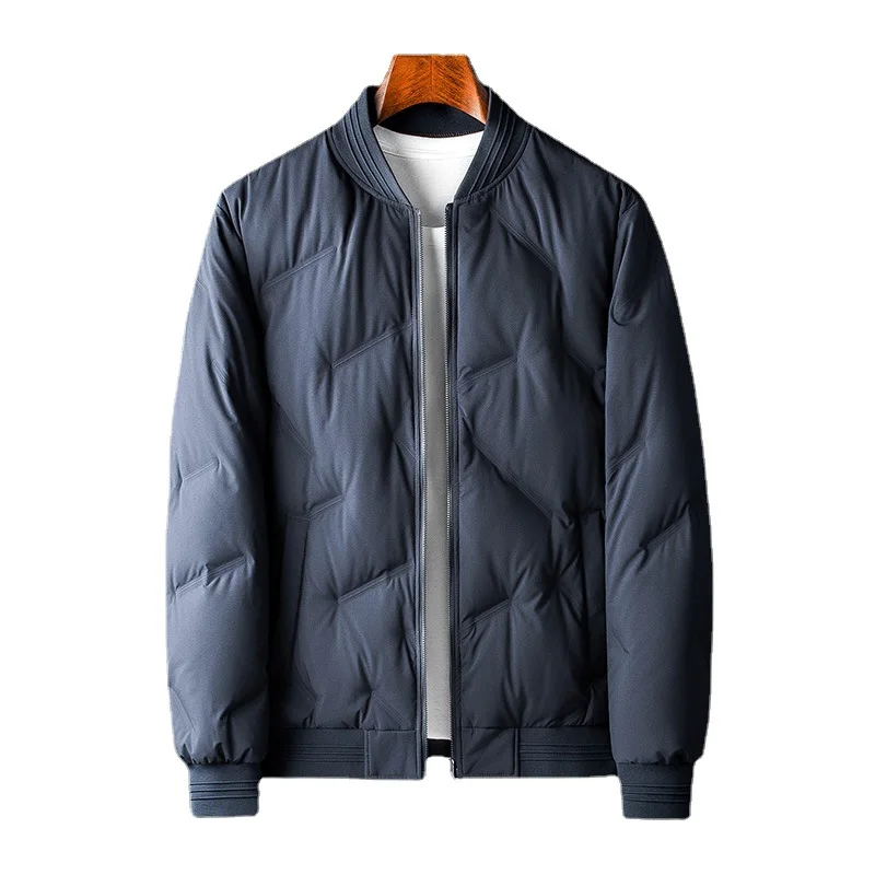Autumn and winter new business men's simple baseball collar down jacket jacket men's cold jacket men's puffer jacket parkas