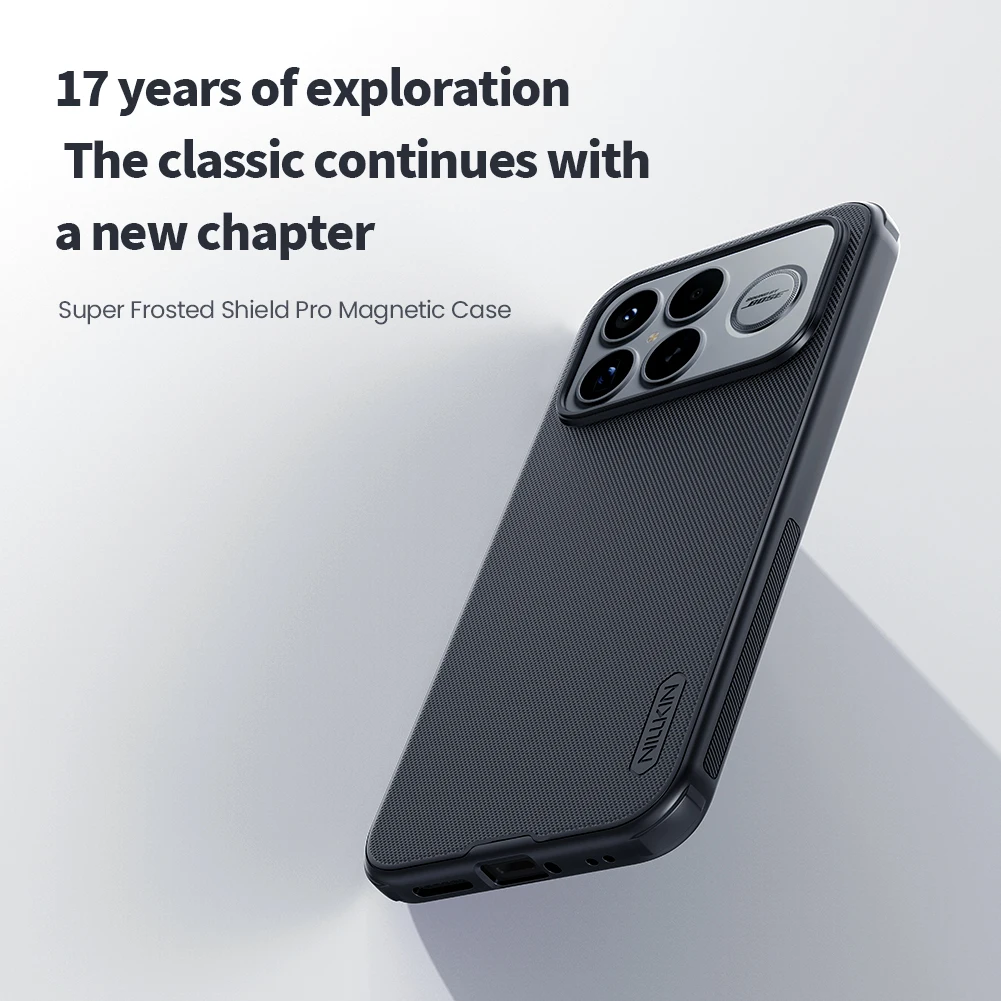 NILLKIN Super Frosted Shield Pro Case with Military-Grade Protection, Magnetic Charging, Anti-Yellowing