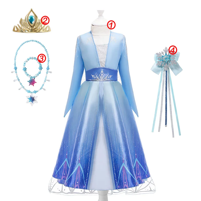 4PCS Elsa Dress Set1