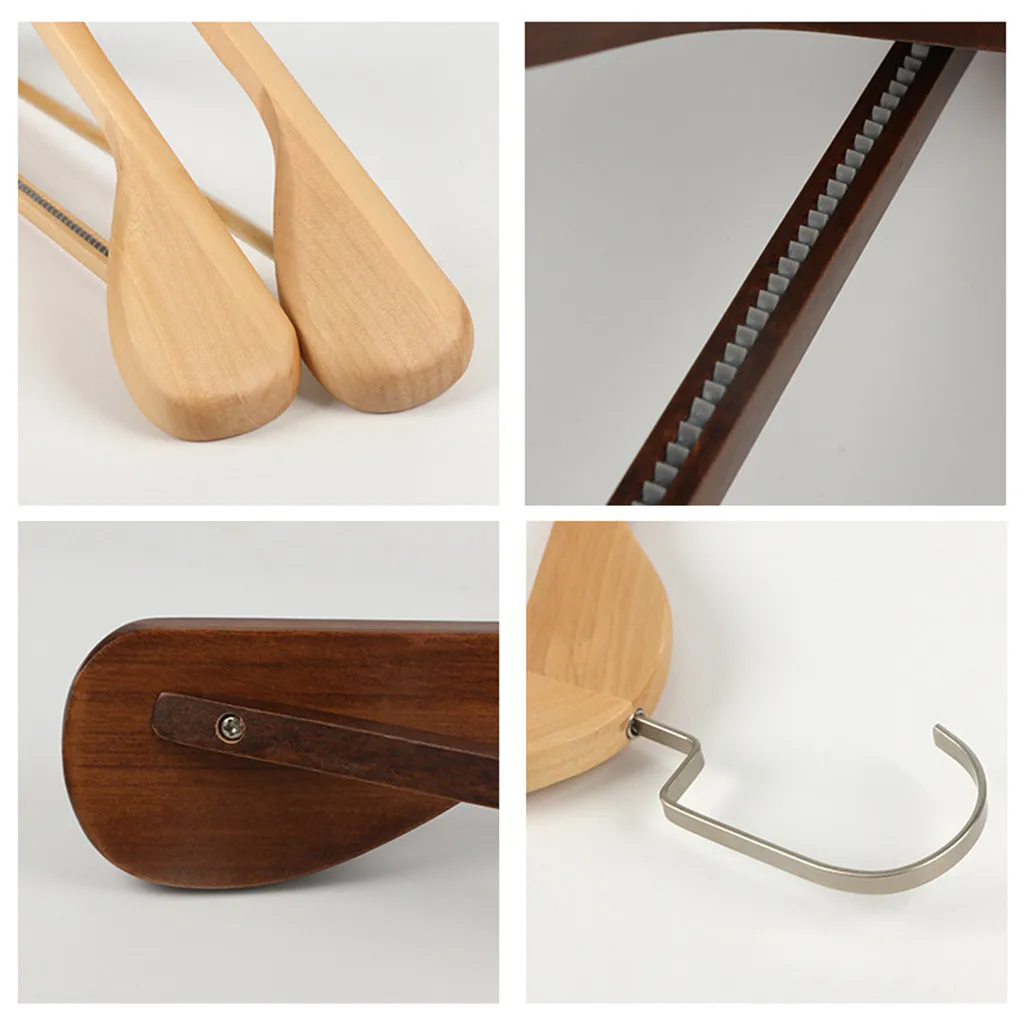 High-Grade Wide Shoulder Wooden Coat Hangers - Solid Wood Suit Hanger 6