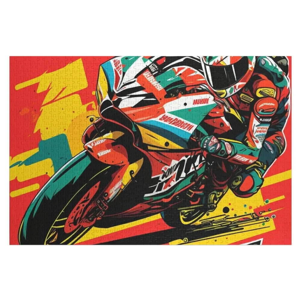 

Motorbike Pop 4 Jigsaw Puzzle Personalize Customizable Gift Puzzle