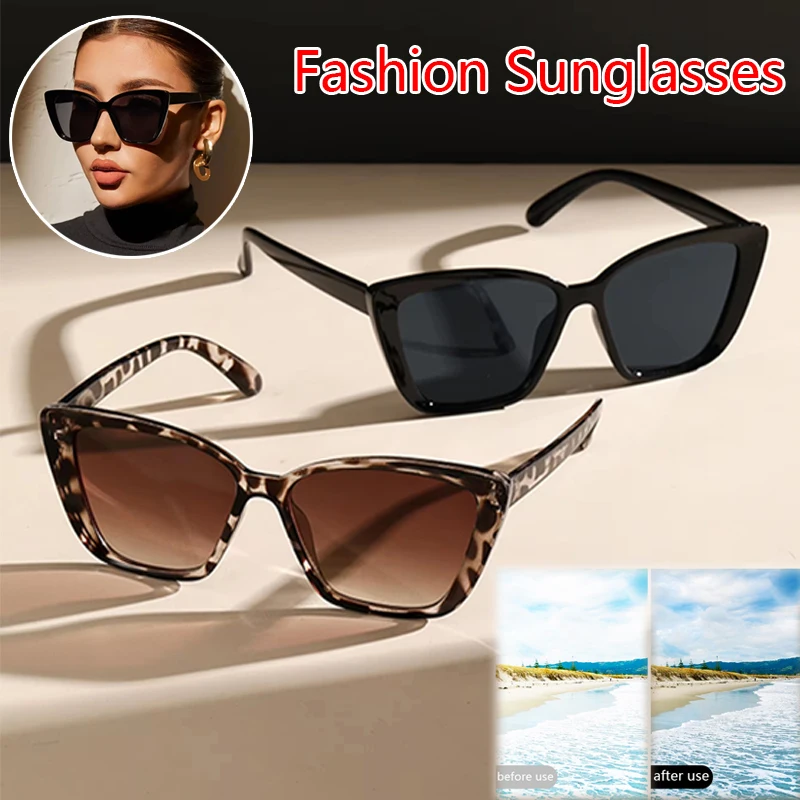 INS Vintage Cat Eye Sunglasses Women Square Small Frame Sun Glasses Female Brand Designer Retro Shades Fashion Oculos De Sol