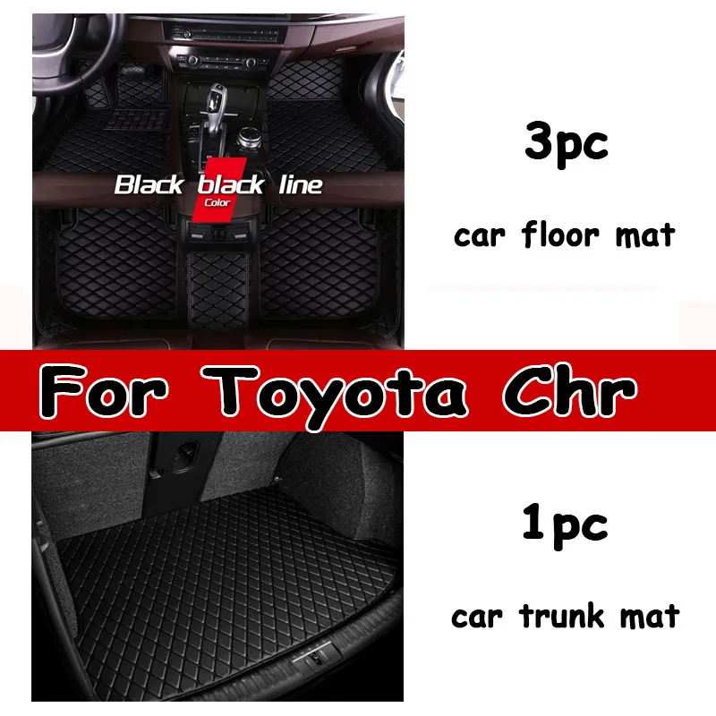 

Автомобильные коврики для Toyota Chr 2018-2021, Прямая поставка, аксессуары для салона автомобиля, 100% подходит для кожаных ковриков, накладки для ног