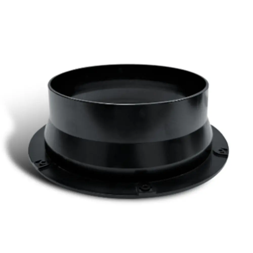Black ABS Bevel Flange Adapter for Air Ventilation Hoses (50-160mm)