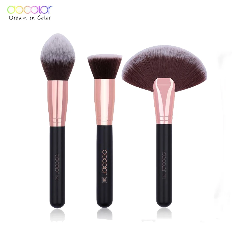 

Docolor Foundation Brush Flat Top Buffing Brushes Fan Contour Powder Highlighter Blush Beauty Cosmetic Makeup Tools Eyeshadow