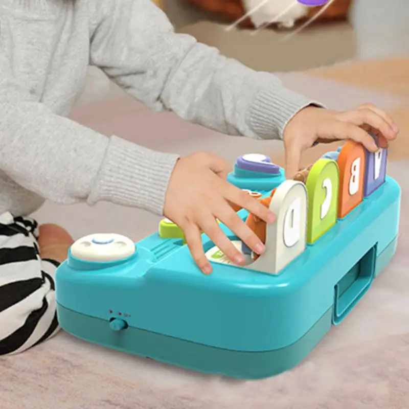 팝 동물 장난감 색상 분류, 동물 장난감 핸들 디자인, 인터랙티브 동물 장난감 상자, 시각 발달용 유치원 학습 장난감