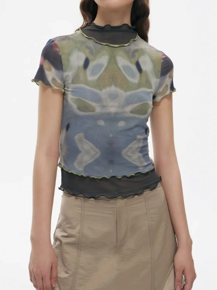 

Summer 2023 New Women T-shirt Short-sleeved Women T-shirt Round Neck Slim Top Pullover Streetwear