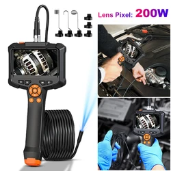 HD 1080P Industrial Endoscope Camera 4.3 Inch IPS Screen Sewer Inspection Borescope IP67 Waterproof 8mm Lens for Car Pipe Repair